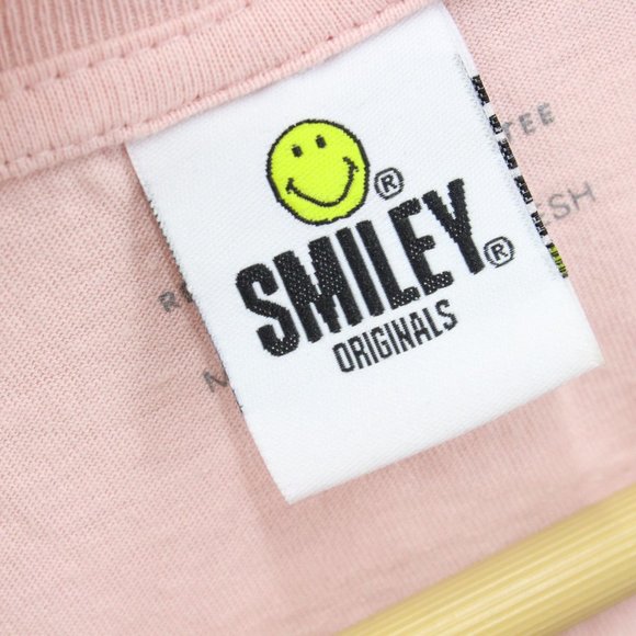 Smiley Originals T-Shirt Women's Casual Pink Short Sleeve Happy Face Graphic L - Picture 5 of 9